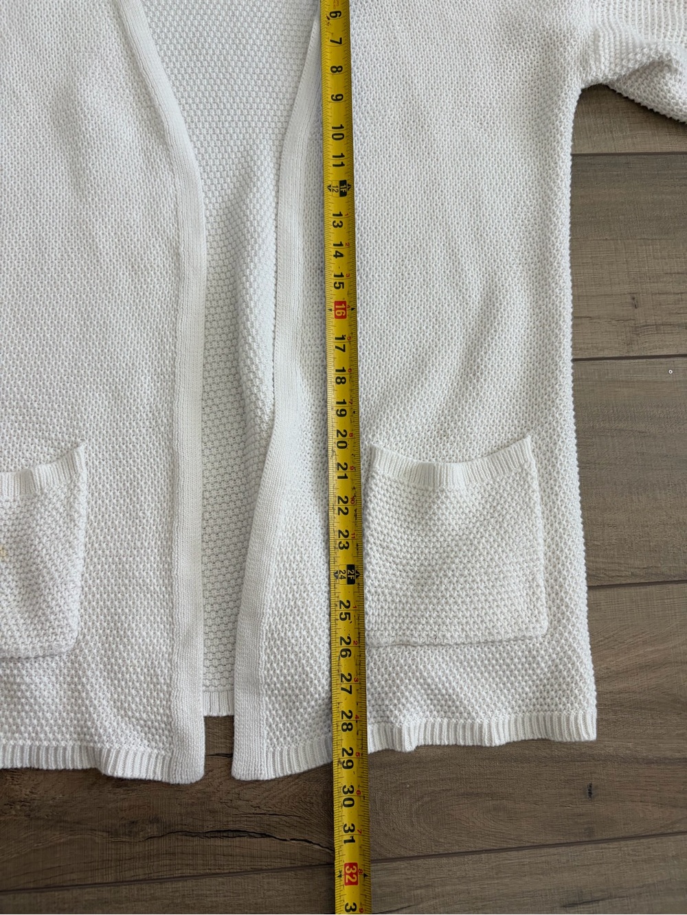 Marine Layer White Catalina Knit Cotton Long Sleeve Open Casual Cardigan M - Picture 8 of 8